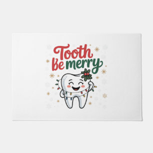 Tapete Dente Seja Alegre Natal Divertido Dentista Odontol
