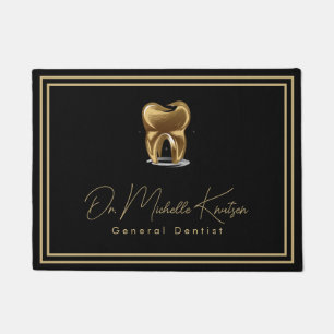 Tapete Dentista Trendst Professional Dental Dourada Porta