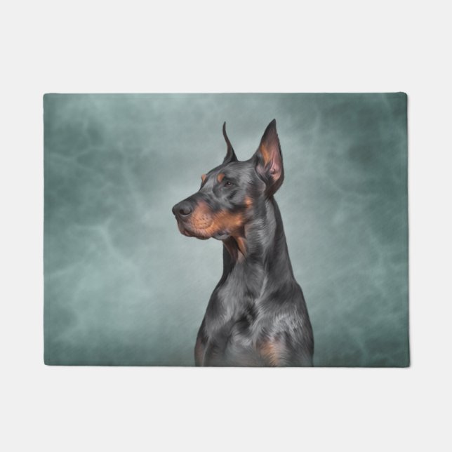 Tapete Desenhando cachorro doberman (Frente)