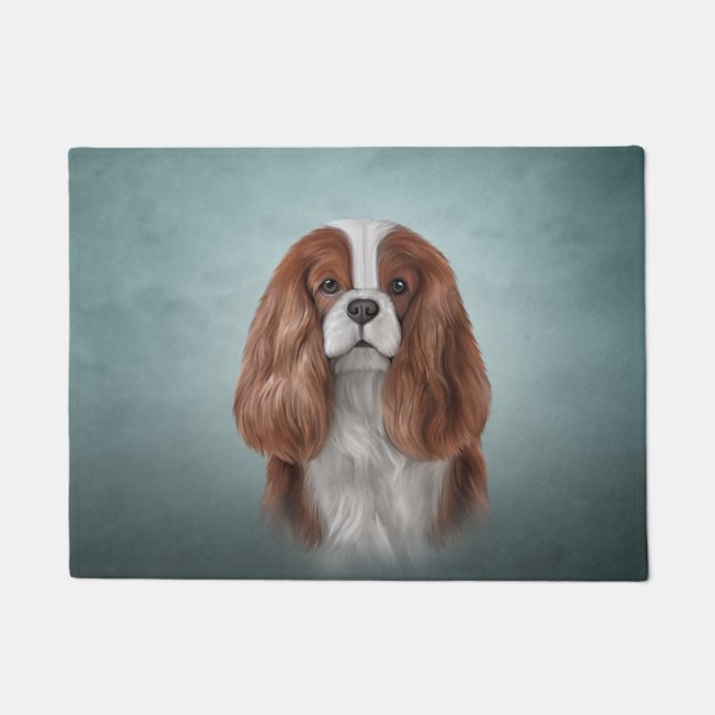 Tapete Desenhando Cavalier Rei Charles Spaniel (Frente)