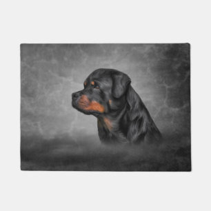 Tapete Desenhando o rottweiler do cachorro
