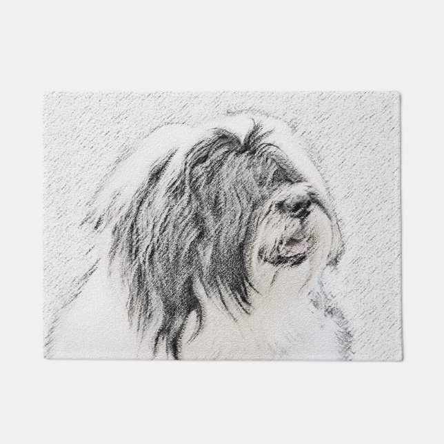 Tapete Desenho Collie Com Carapaça - Arte Cachorra Origin (Frente)