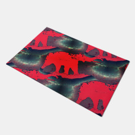 Tapete desenho de elefante vermelho-abstrato, efeito muit