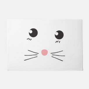 Tapete Desenho de linha de rosto de gato