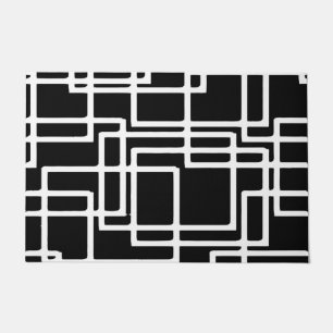 Tapete Design artístico de bloqueio dos quadrados branco