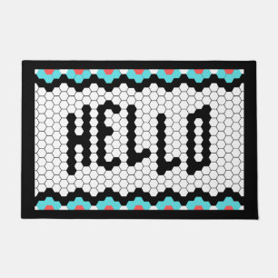 Tapete Design Colorida do Azulejo Hello