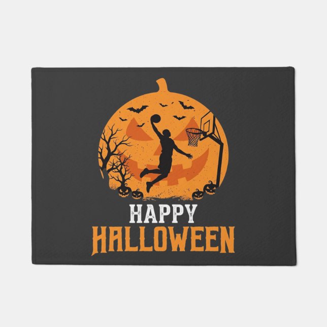 Tapete Design de Abóbora de Basquete no Halloween_1 (Frente)
