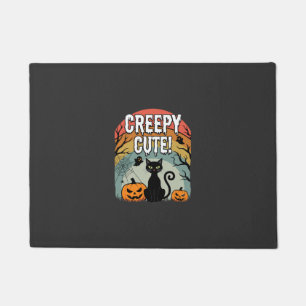 Tapete Design de Abóbora Gato Preto Fofo Assustador de Ha