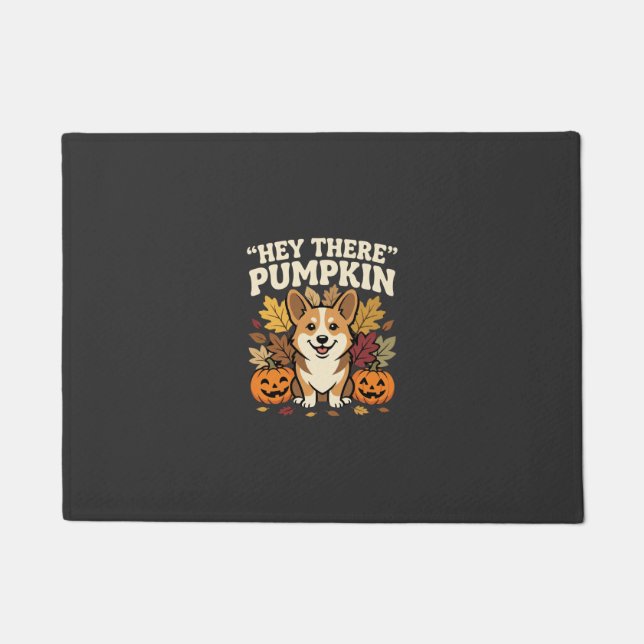 Tapete Design de Abóbora Olá da Corgi no Halloween (Frente)