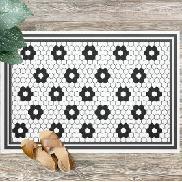 Tapete Design de Azulejo clássico preto e branco