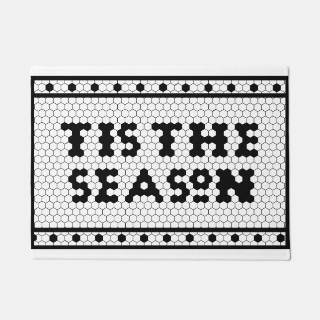 Tapete Design de Azulejo de Farmhouse da Estação Holiday (Frente)