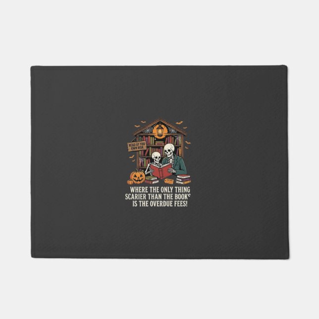 Tapete Design de Biblioteca de Esqueleto de Halloween Ama (Frente)