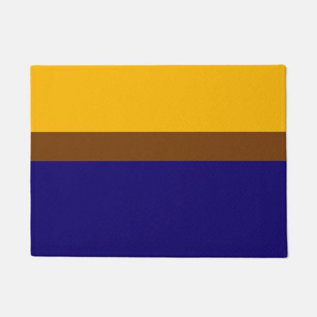 Tapete Design de Bloco de Cores Simples Azul Amarelo (Frente)