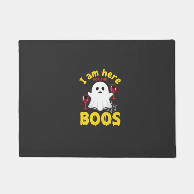 Tapete Design de Boos de Vinho de Fantasma de Halloween (Frente)