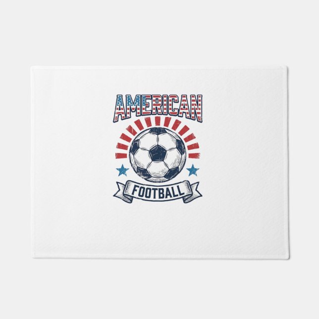 Tapete Design de Camisa de Bola de Futebol Americano Vint (Frente)