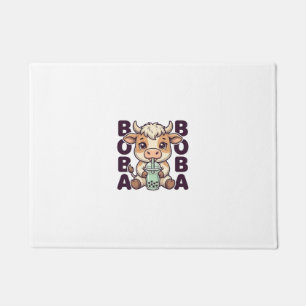 Tapete Design de camiseta vintage com chá de boba de vaca