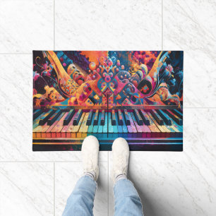 Tapete Design de Chave Piano Colorida