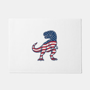 Tapete Design de Dinossauro T-Rex Patriótico Bandeira Ame