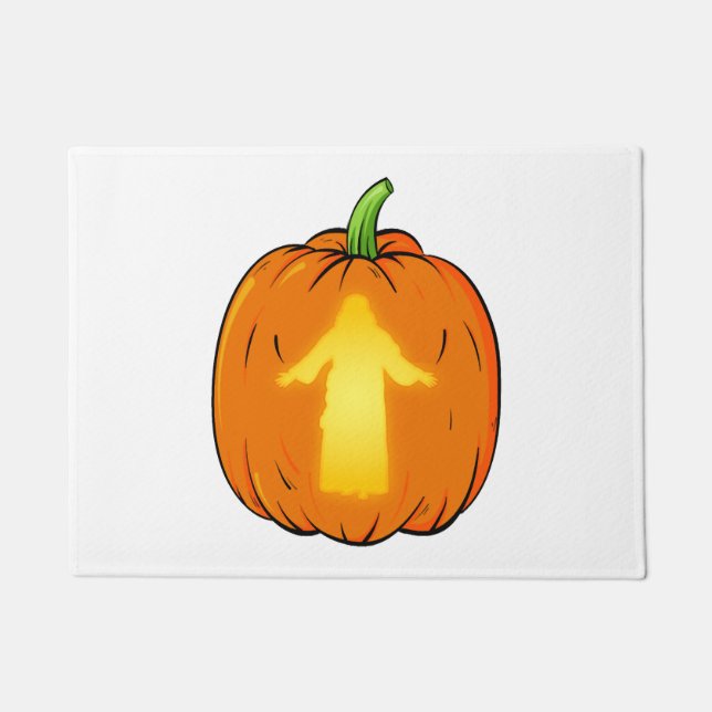 Tapete Design de Jesus Halloween com Jesus Pumpkin (Frente)