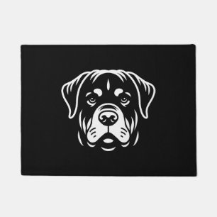 Tapete Design de Mínimo Rottweiler - Arte de Linha Negrit