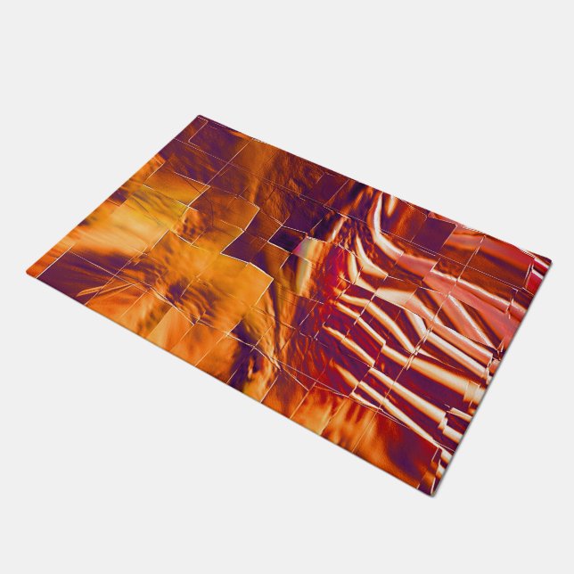 Tapete design de mosaico abstrato de folha de alumínio la (Inclinado)