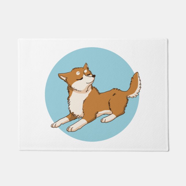 Tapete Design de shiba azul. (Frente)