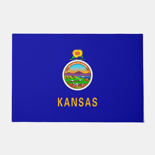 Tapete Design de Sinalizador do Estado do Kansas (Frente)