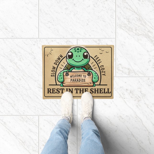 Tapete Design de tartaruga divertida para casas individua (Interior)