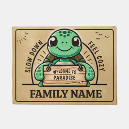 Tapete Design de tartaruga divertido, adaptável, para fam