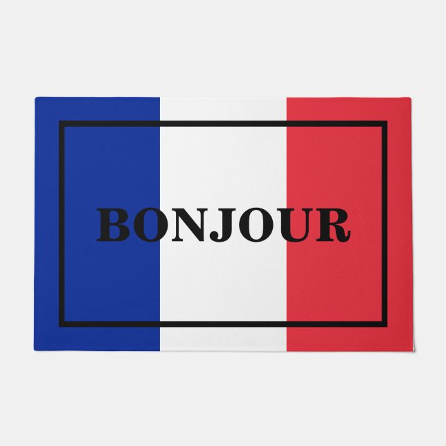 Tapete DESIGN DE TEXTO BONJOUR PERSONALIZÁVEL no sinaliza (Frente)