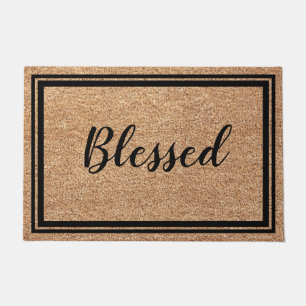 Tapete Design de texto de coir Faux abençoado Inspirador