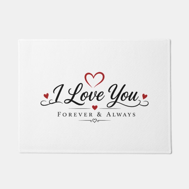 Tapete Design de Tipografia Eu Te Amo (Frente)