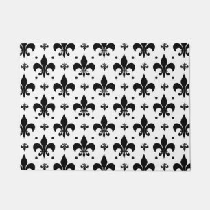 Tapete Design do padrão Fleur-de-lis de fundo branco