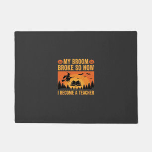 Tapete Design engraçado de professora de Halloween vassou