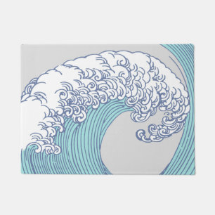 Tapete Design japonês da onda do impressão dos trabalho