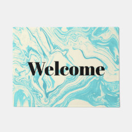 Tapete Design mármore legal em Turquesa e Creme