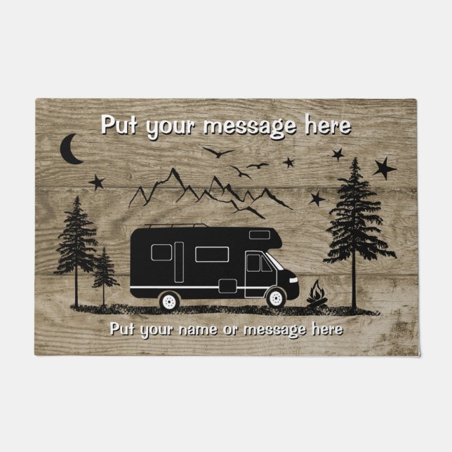 Tapete Design Rustic Personalizado Rustic Classe C RV (Frente)