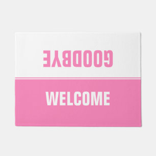Tapete Design simples moderno, cor-de-rosa e branco, Adeu