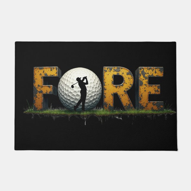 Tapete Design Trendy Golf com Silhouette Golfer (Frente)