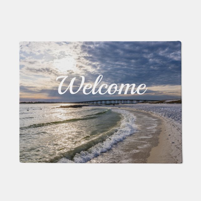 Tapete Destruin Florida Evening Waves Welcome Doormat (Frente)