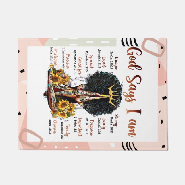 Tapete Deus Diz Que Sou Cristã Melanina Sista Negra (Frente)