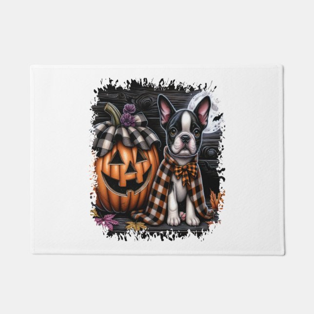Tapete Dia das Bruxas de Boston Terrier Dog (Frente)