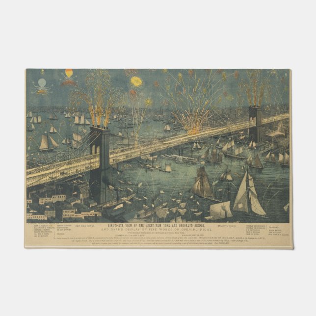 Tapete Dia de Abertura da Ponte do Brooklyn (Frente)