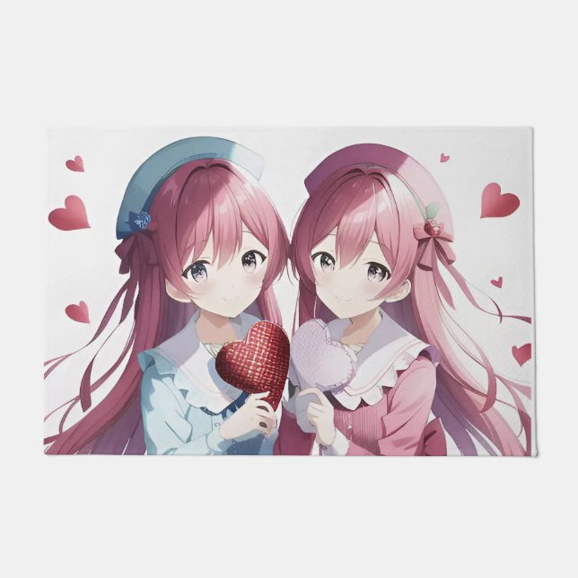Tapete Dia de os namorados de anime (Frente)