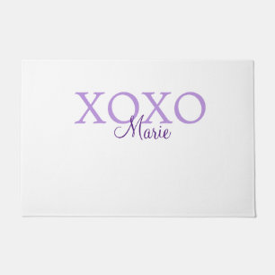 Tapete Dia de os namorados Xoxo adicione nome pastel roxo