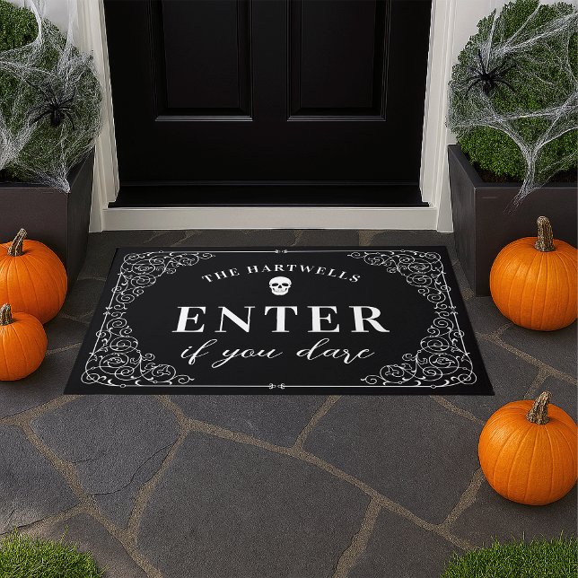 Tapete Digite se você ousar | Halloween personalizado (Criador carregado)