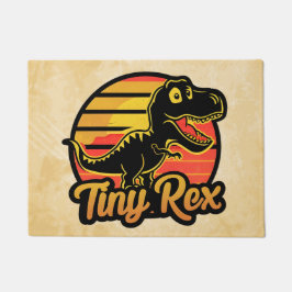 Tapete Dinosauro Trex Vintage Engraçado ao Pôr do Sol Tin