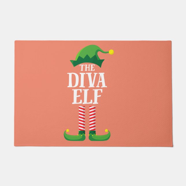 Tapete Diva Elf Matching Family Group Festa de Natal (Frente)