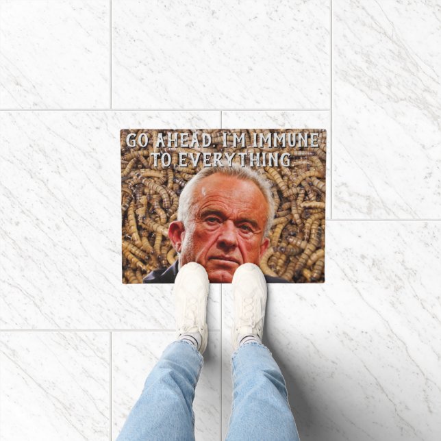 Tapete Divertido Robert F. Kennedy Jr de Cara Vermelha e  (Interior)