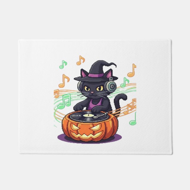 Tapete Dj cat halloween Oversize T Shirt (Frente)